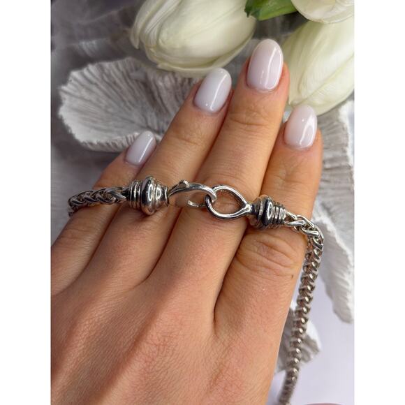 Vintage 925 Sterling Silver Chain Necklace Length 18 in - Picture 2 of 10